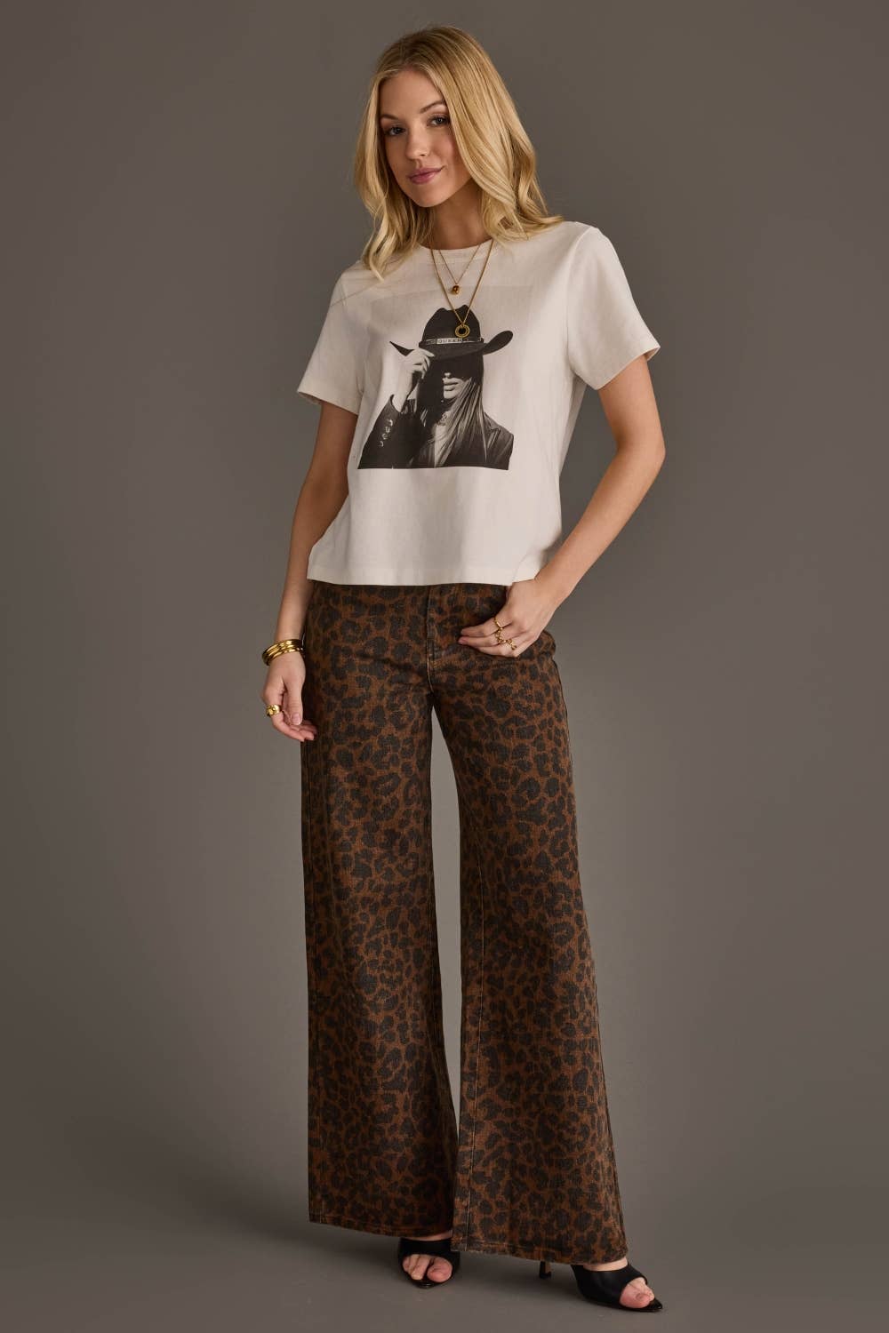 Off White Cowgirl Graphic Tee