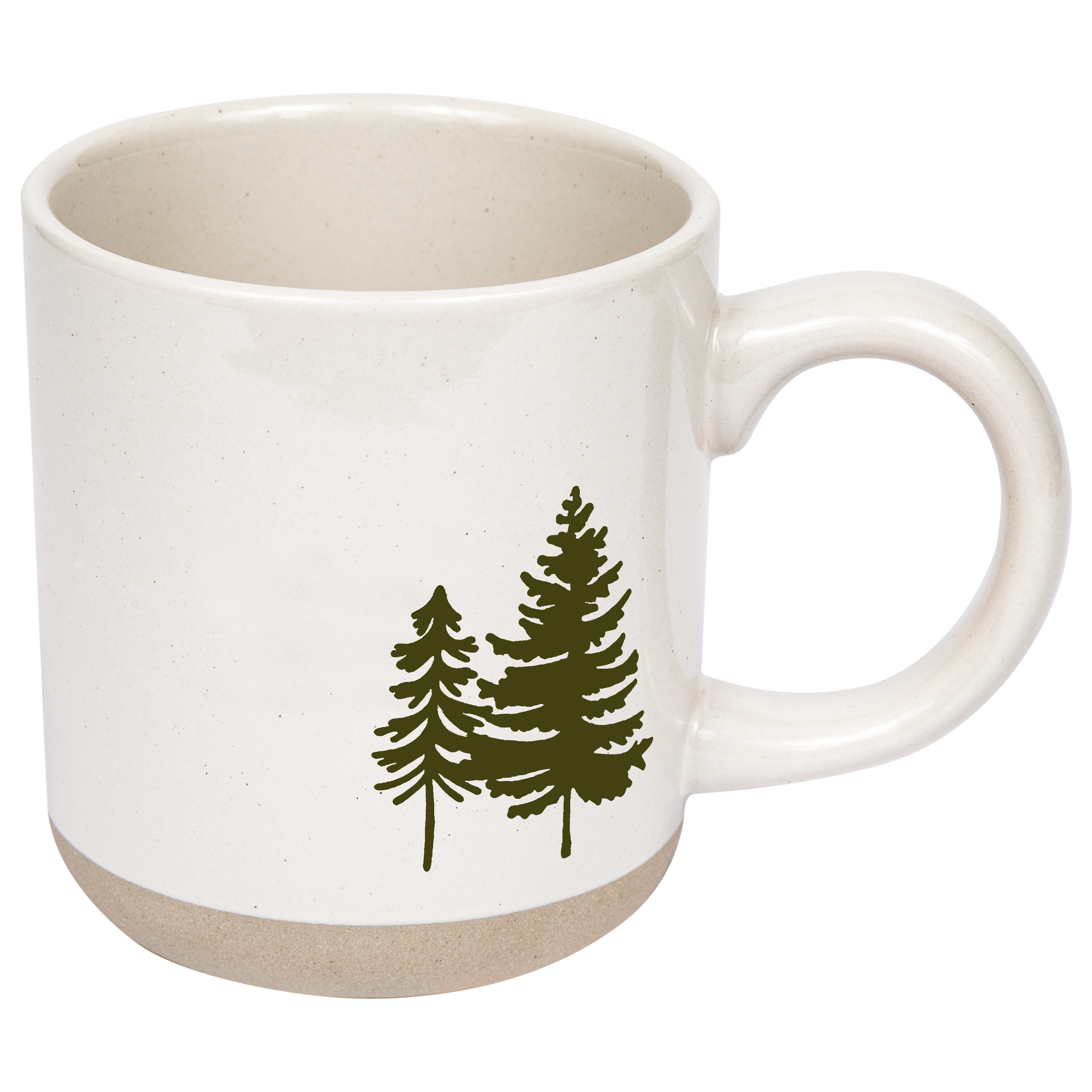 Green Trees Stoneware Coffee Mug - Home Decor