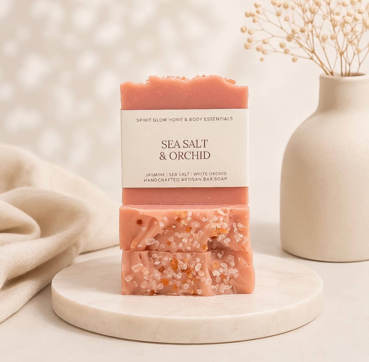 Sea Salt & Orchid- Handcrafted Artisan Soap Bar