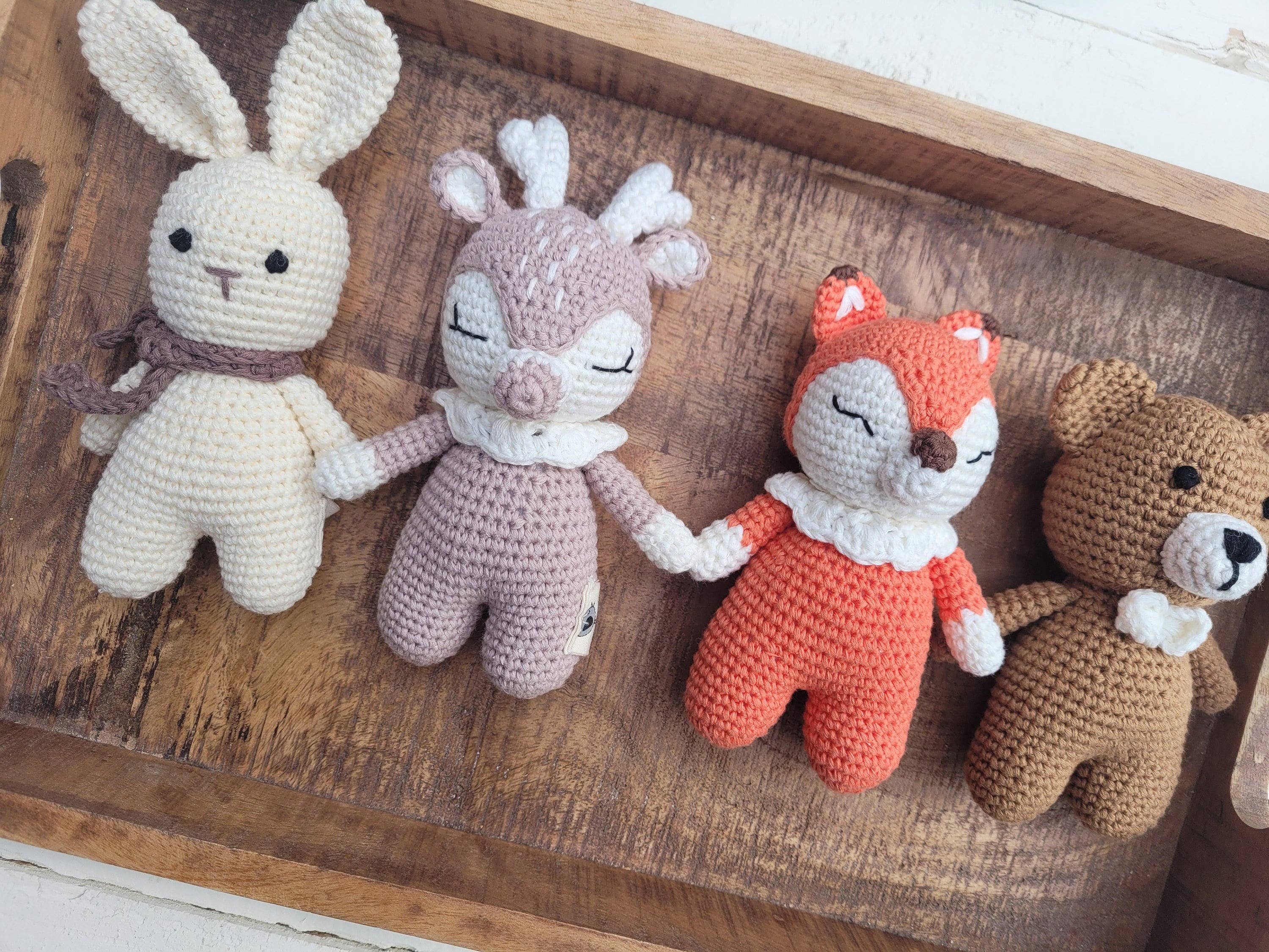 Mini Crochet Animals: Mini bunny CREAM