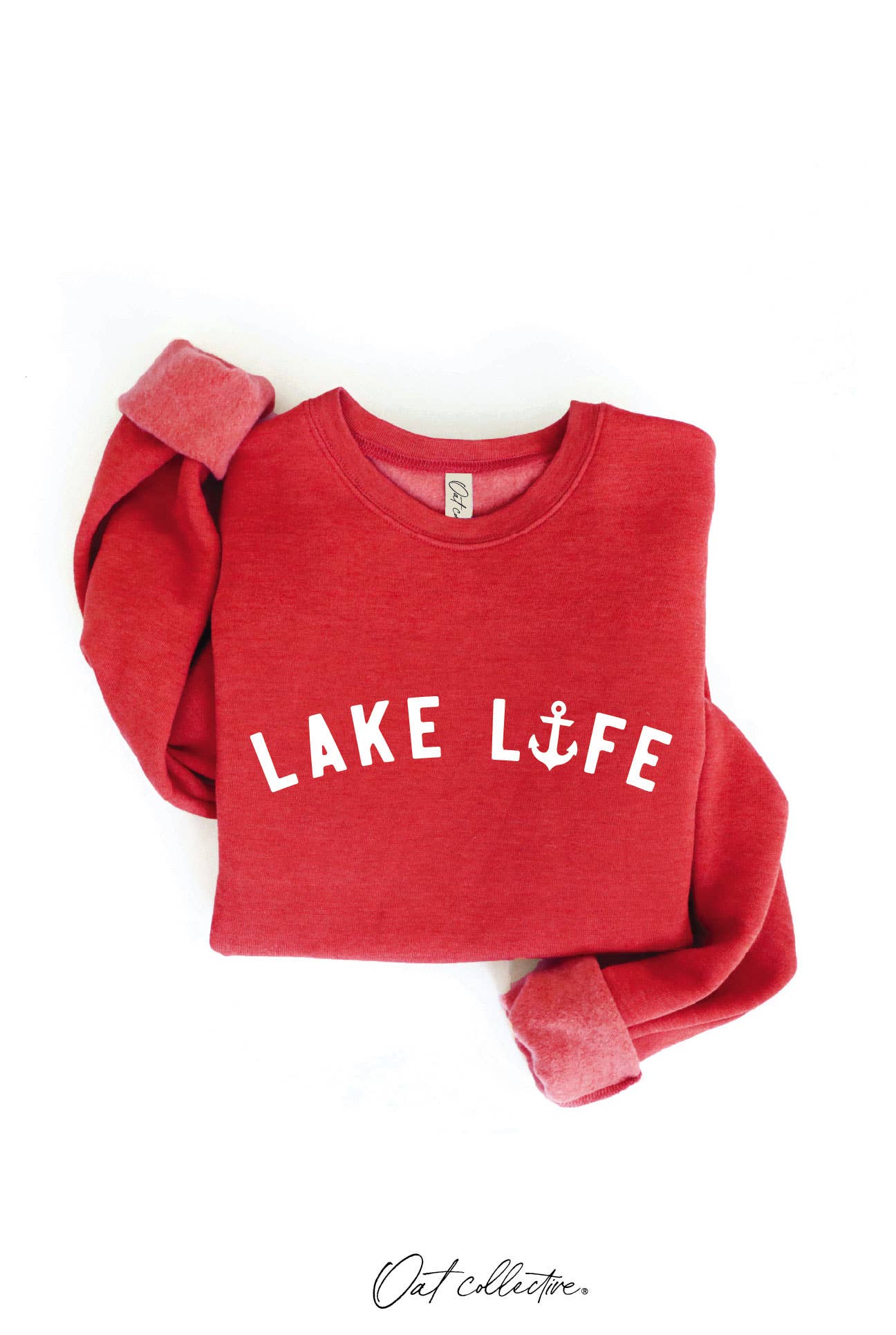 LAKE LIFE Graphic Sweatshirt: DARK H.SAGE / S