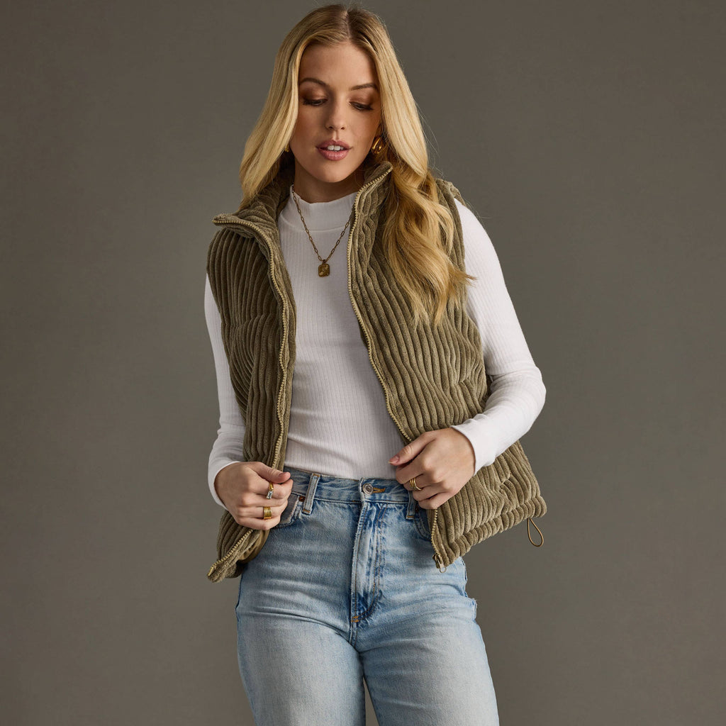 Olive Corduroy Vest