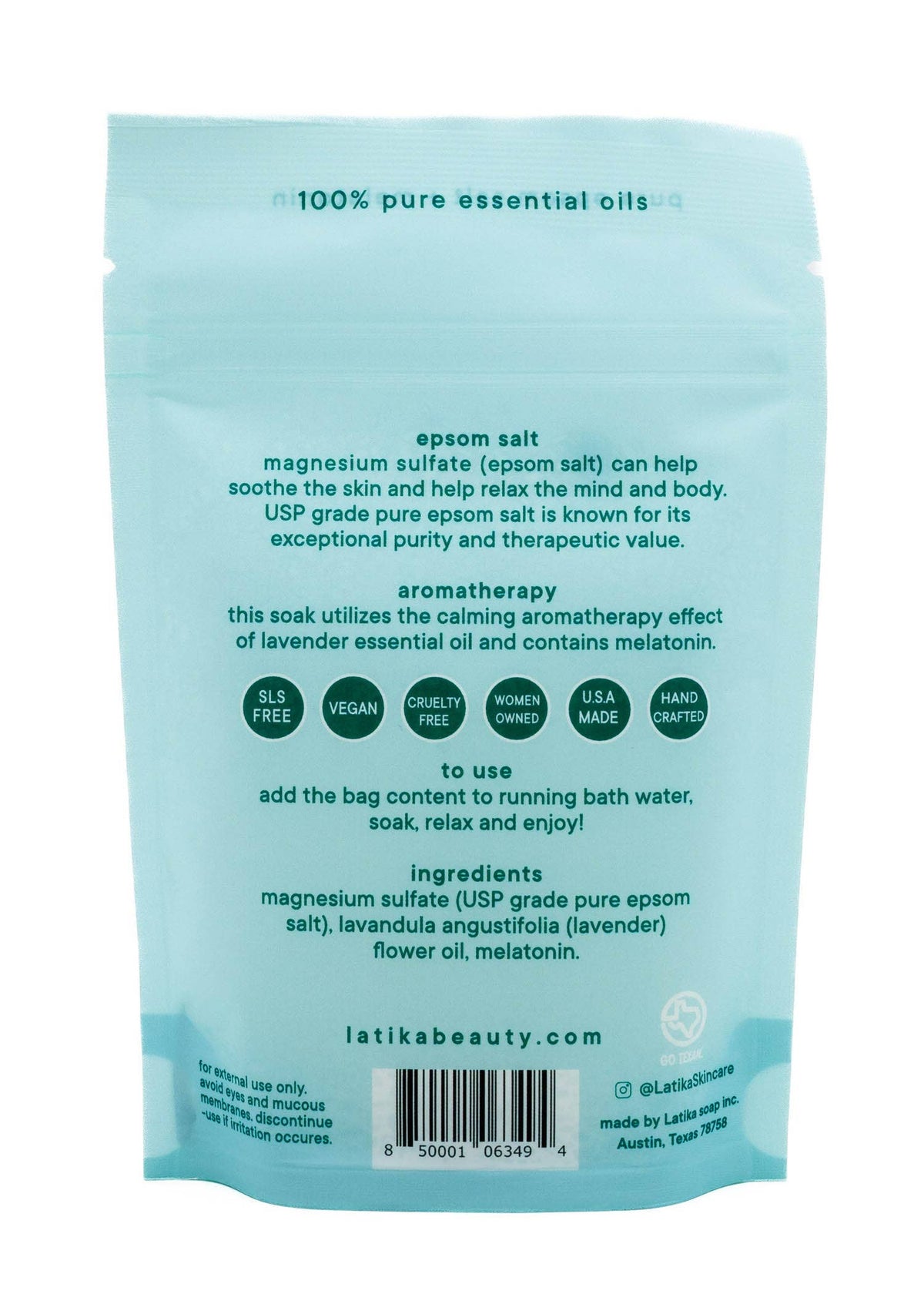Melatonin Bath Salt for Sleep Assist
