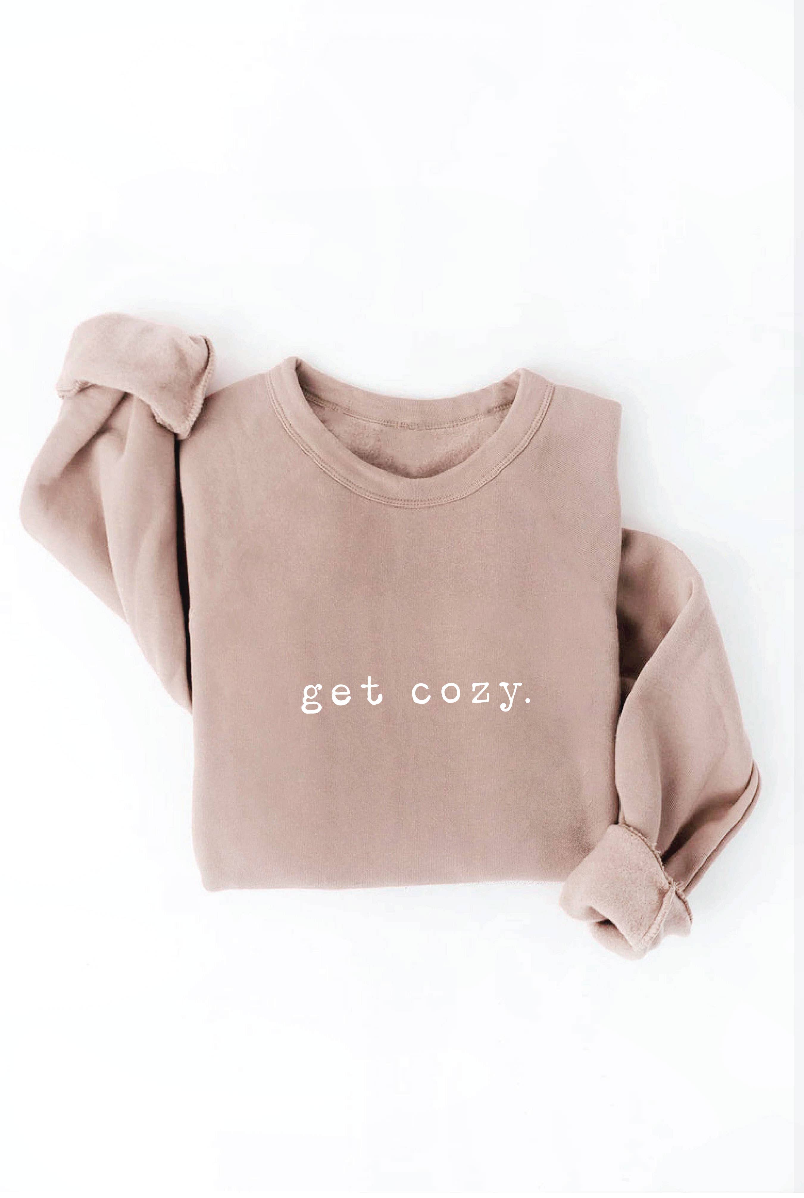GET COZY Graphic Sweatshirt: MAROON / XL