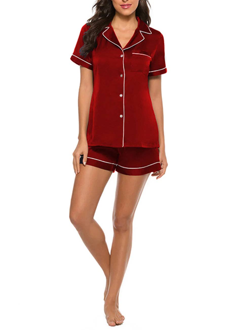 Cozy Crimson Short Set