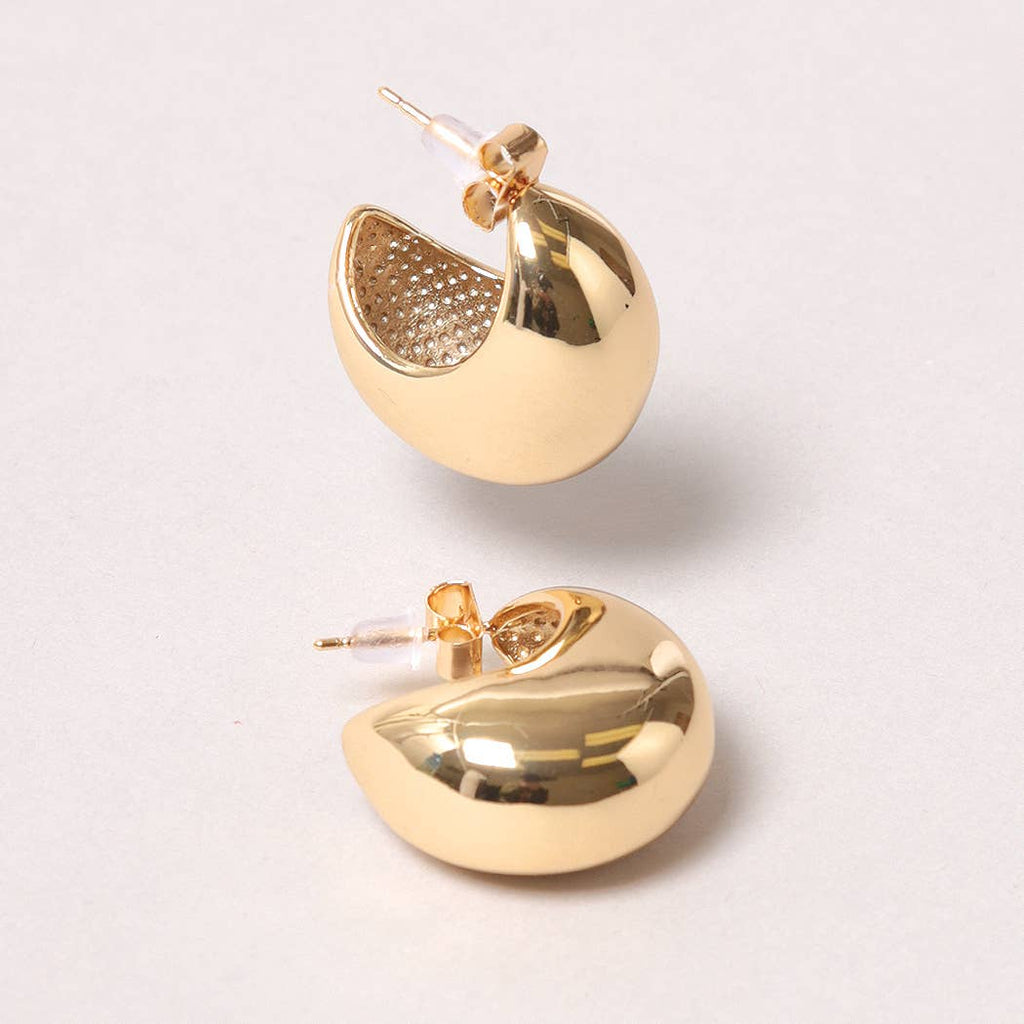 14K Gold-Dipped Post Earring: GLD / ONE SIZE