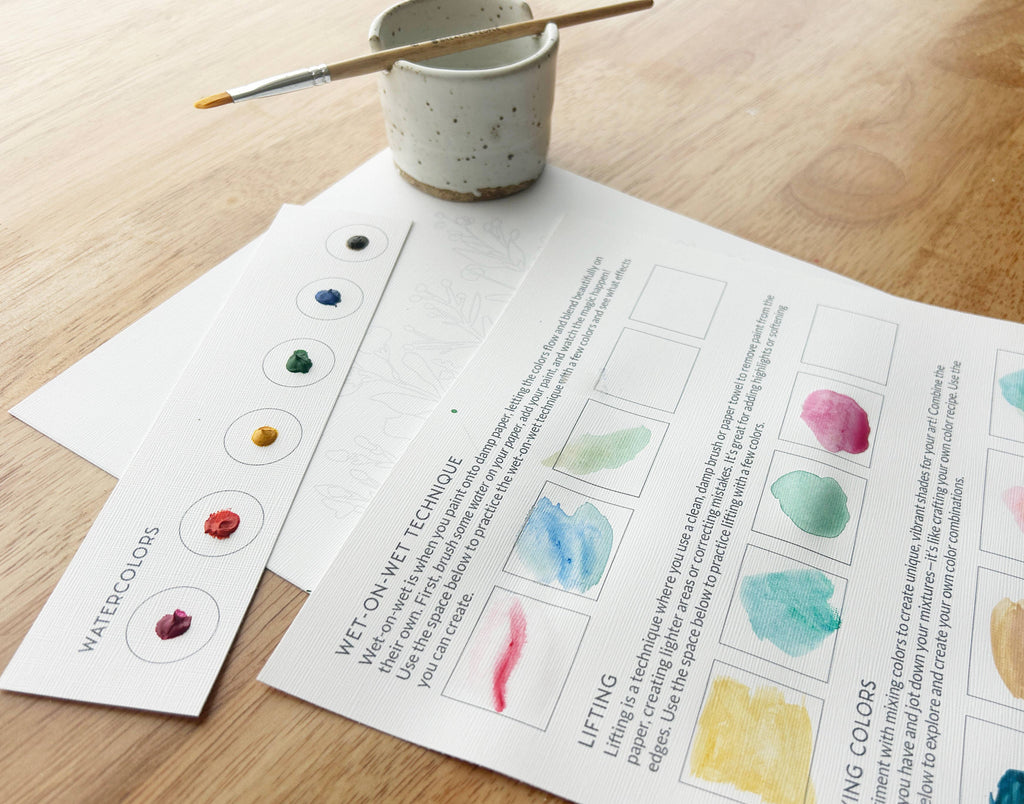 All-In-One Watercolor Paint Kit - Ranunculus DIY Craft