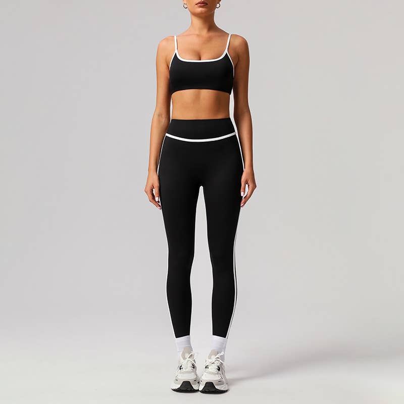 Built-In Pads Bra&High-Waisted Leggings 2-Piece Active set