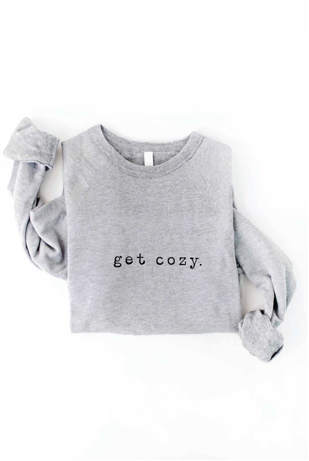 GET COZY Graphic Sweatshirt: MAROON / XL