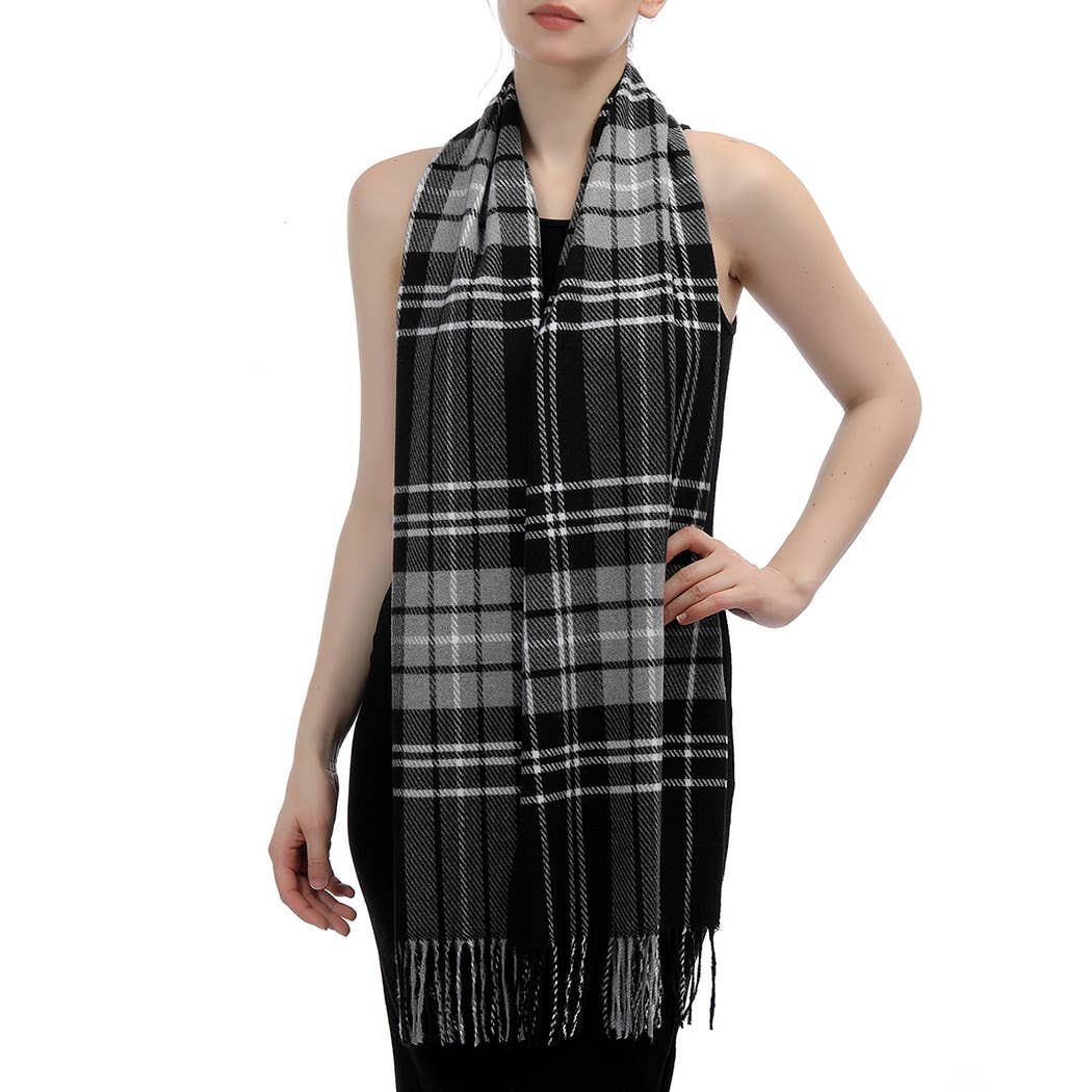 Plaid Herringbone Scarf