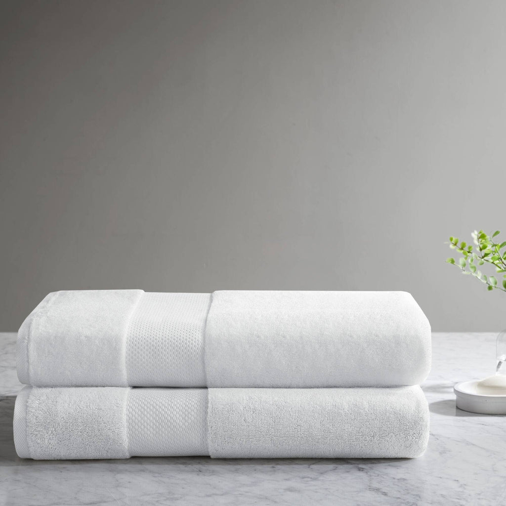Turkish 600gsm Cotton 2-Piece Bathroom Sheet Set, White