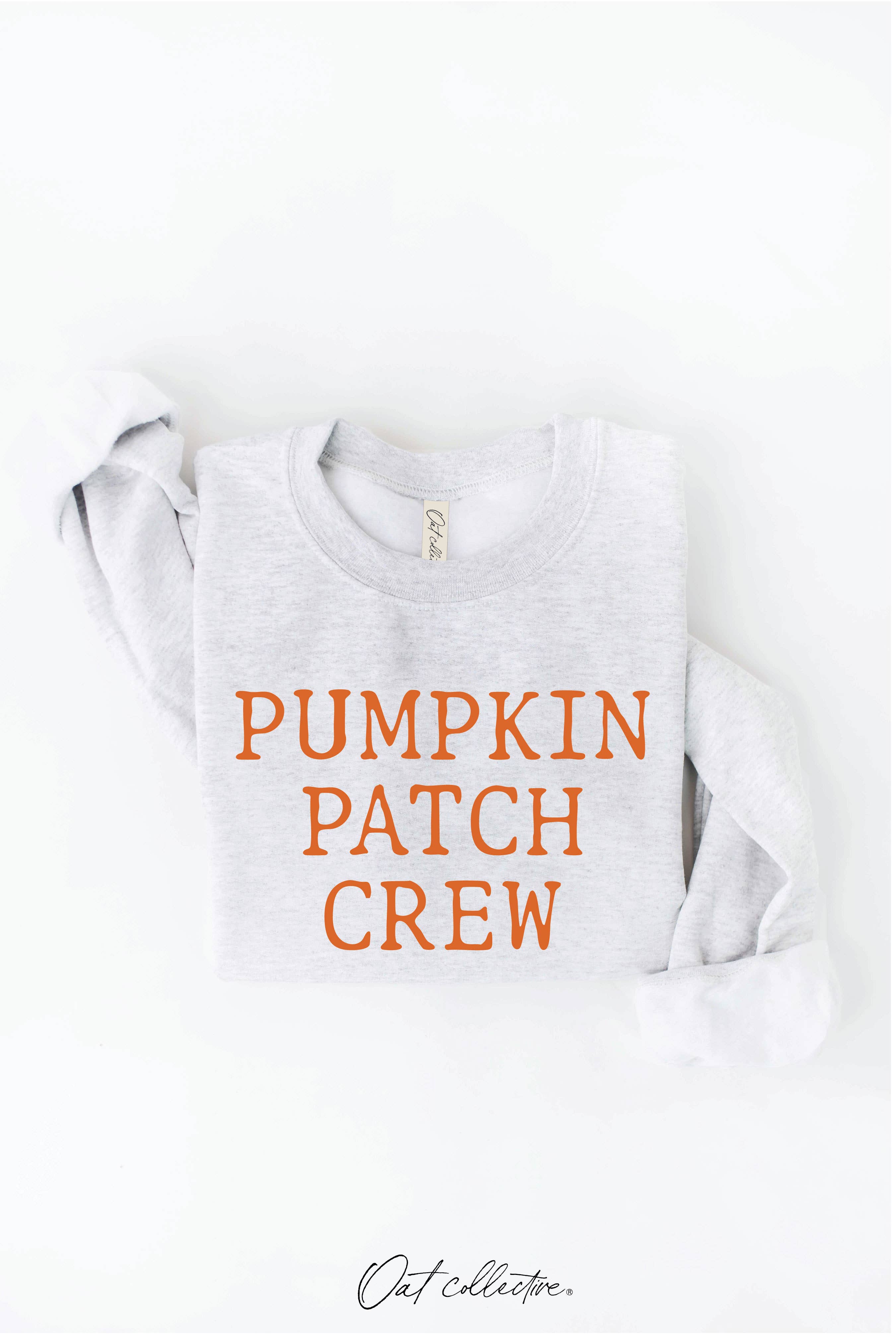 PUMPKIN PATCH CREW Graphic Sweatshirt: HEATHER DUST / XL