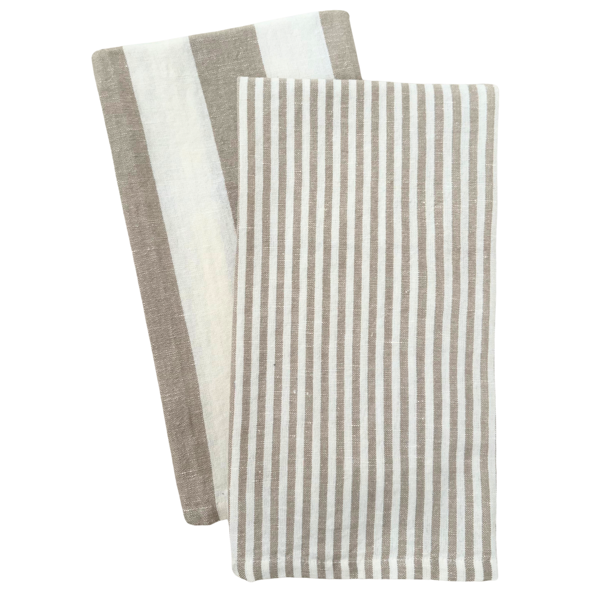 Stripe Tea Towel Set: Black