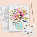 All-In-One Beginner Watercolor Paint Set - Jar of Flowers