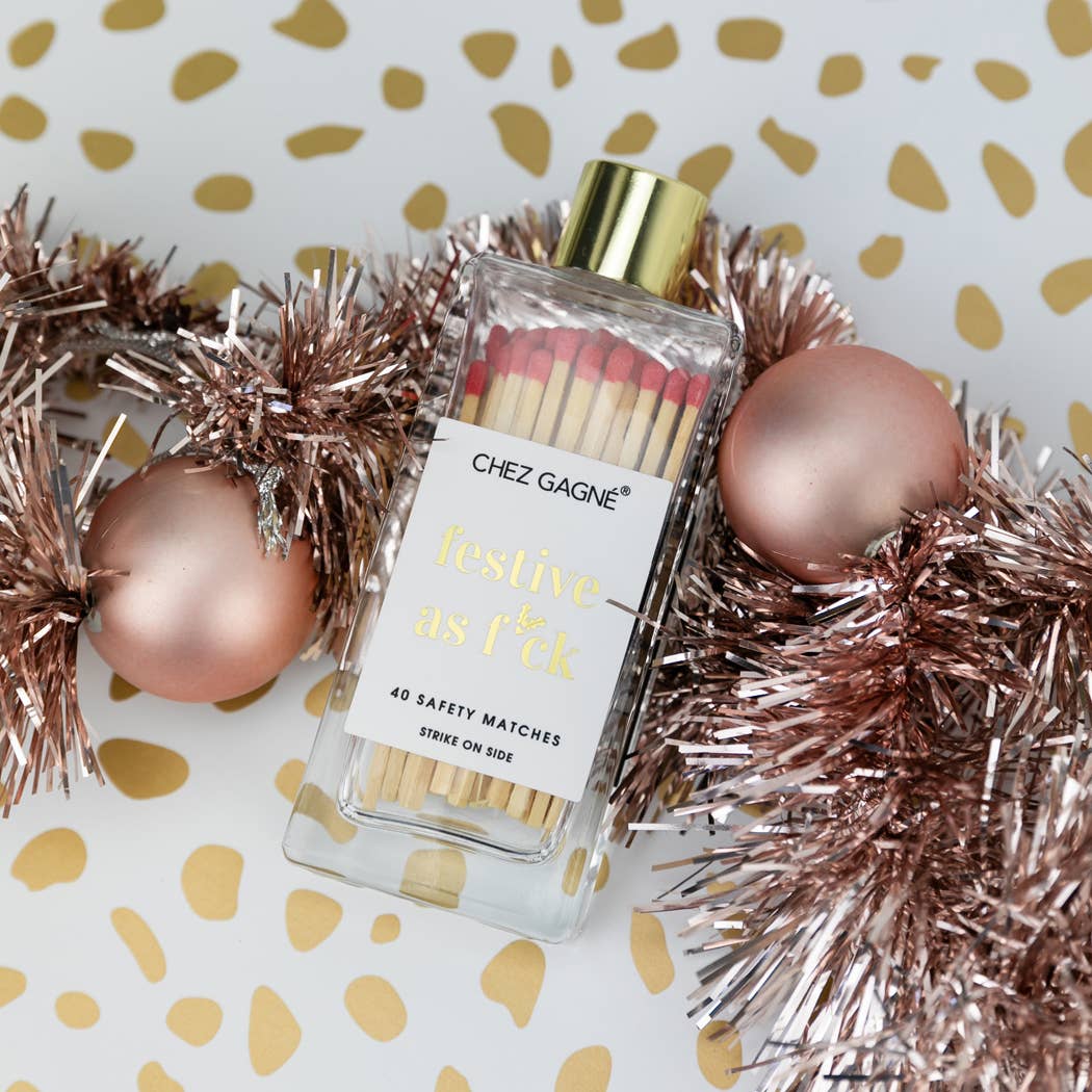 Festive As F*ck - Glass Bottle Matches