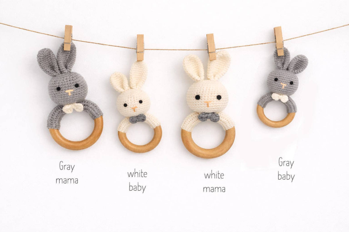 Crochet Bunny Rattle Teether: Foxy rattle