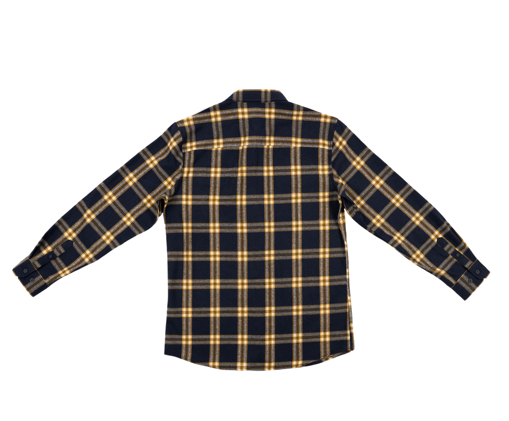 Mens Flannel Shirt: Navy / L