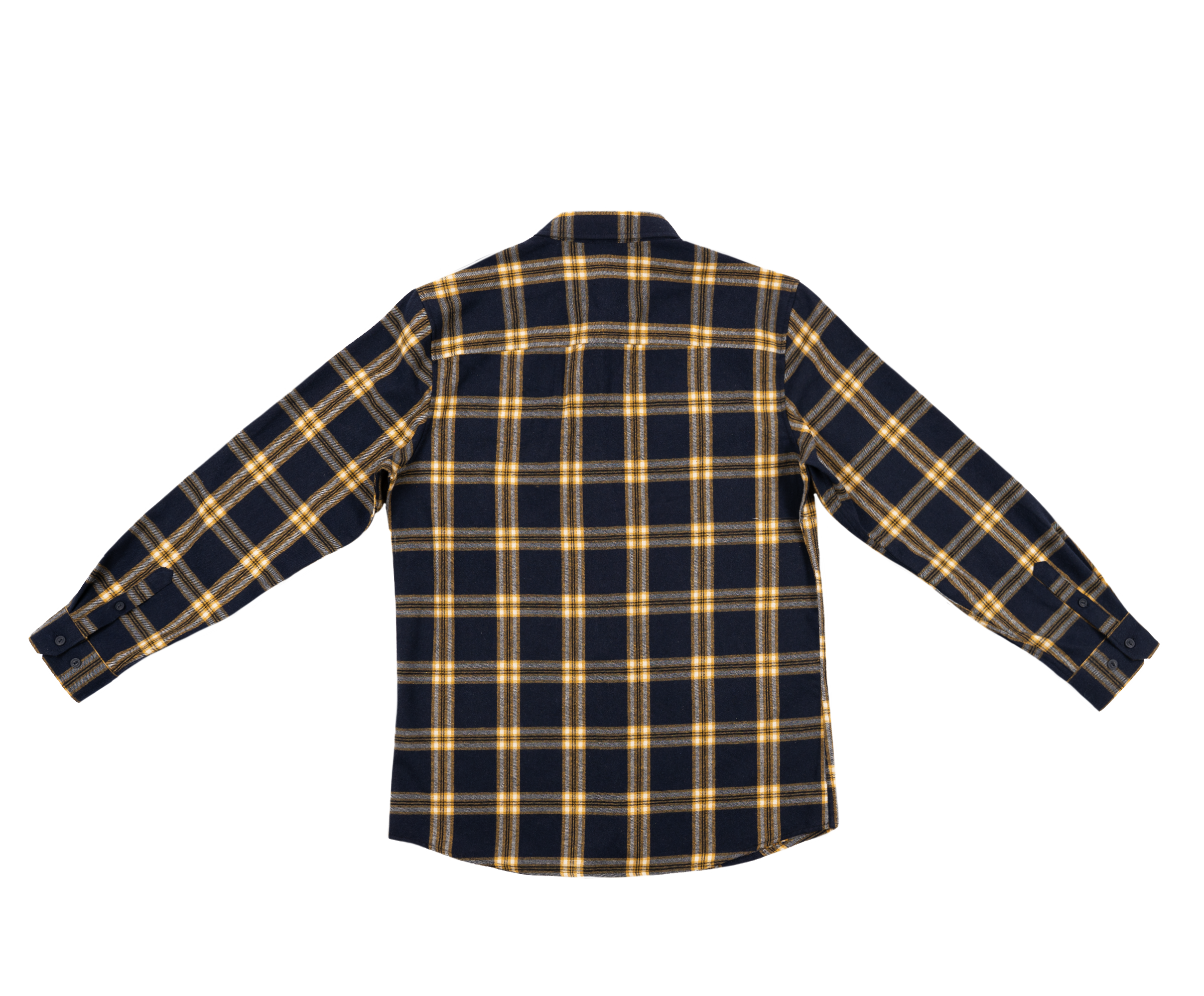 Mens Flannel Shirt: Navy / 2XL