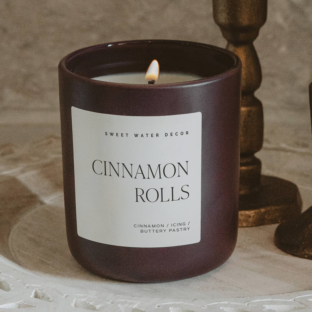 *NEW* Cinnamon Rolls 15 oz Soy Candle Matte Jar - Fall Decor