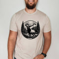 Elk Graphic Tee | Long Sleeve266: Heather Stone / XXL / TShirt
