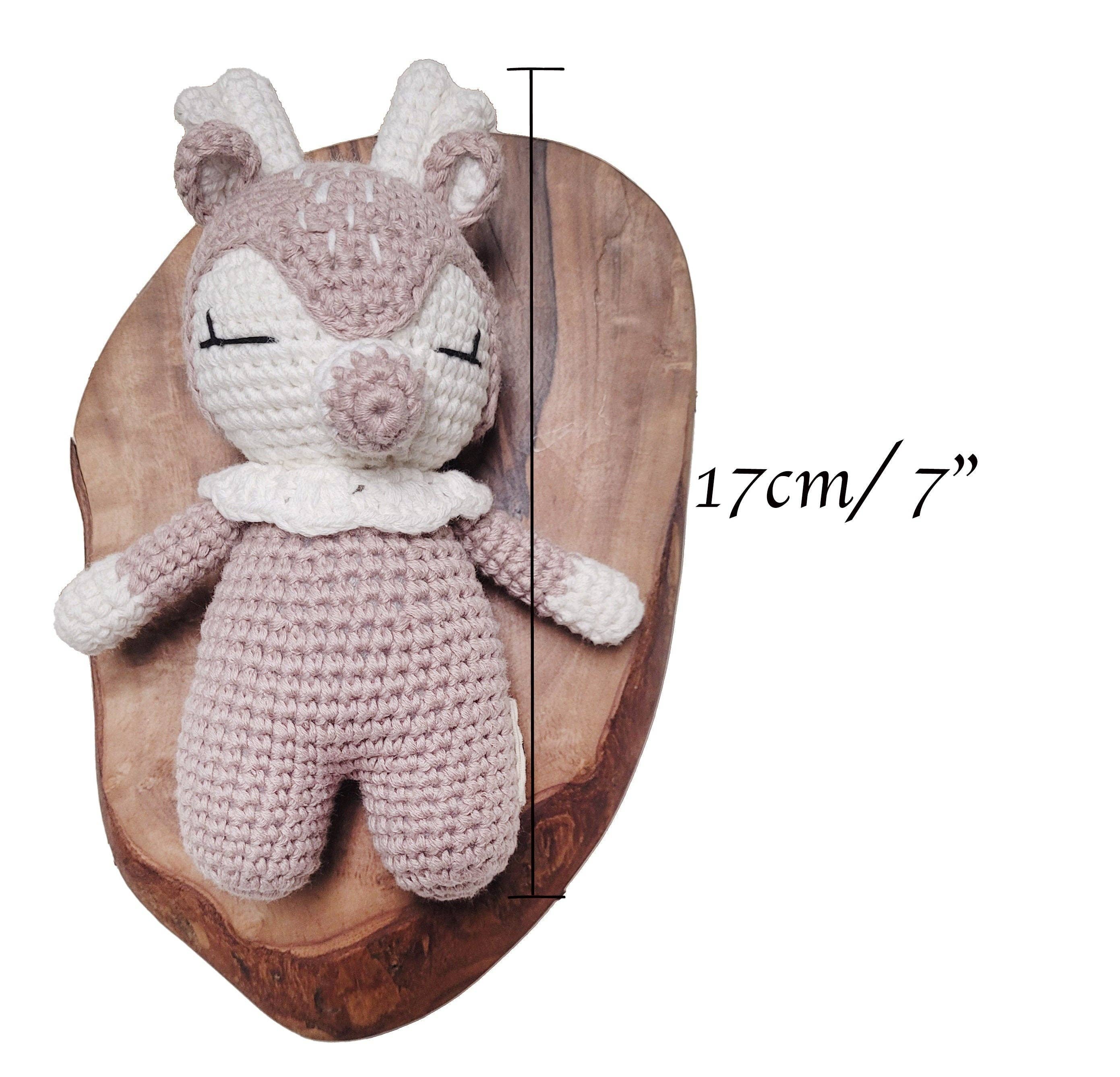Mini Crochet Animals: Mini deer MAUVE