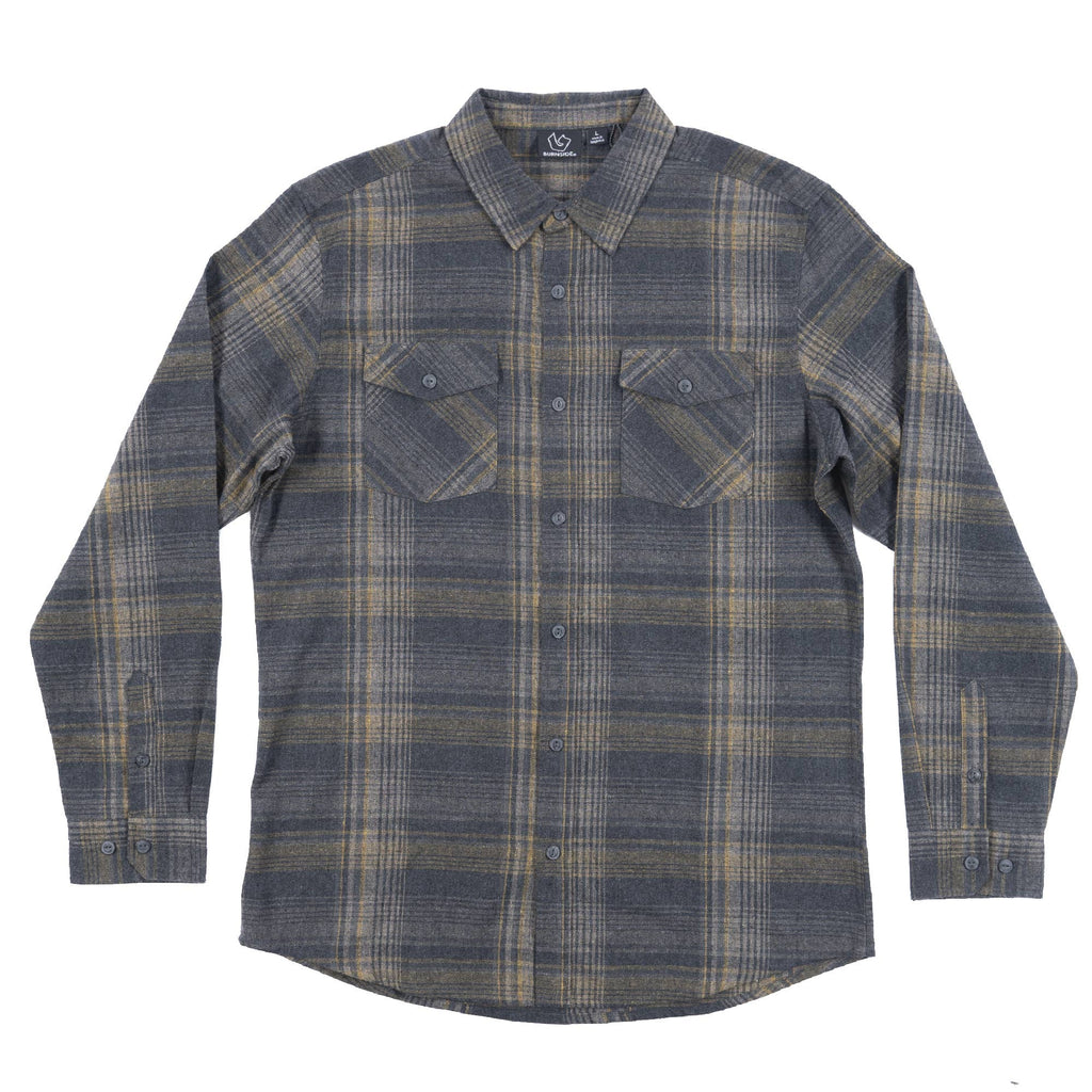 Mens Flannel Shirt: Navy / M