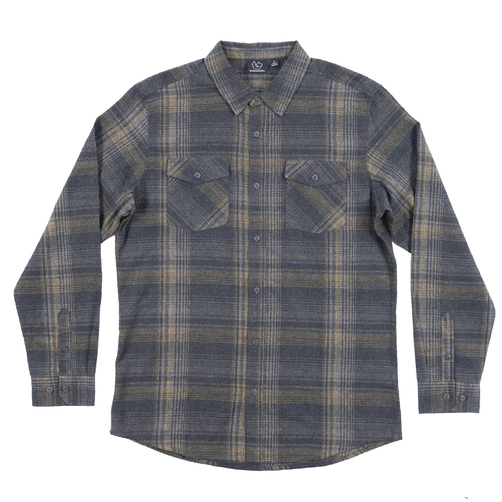 Mens Flannel Shirt: Navy / M