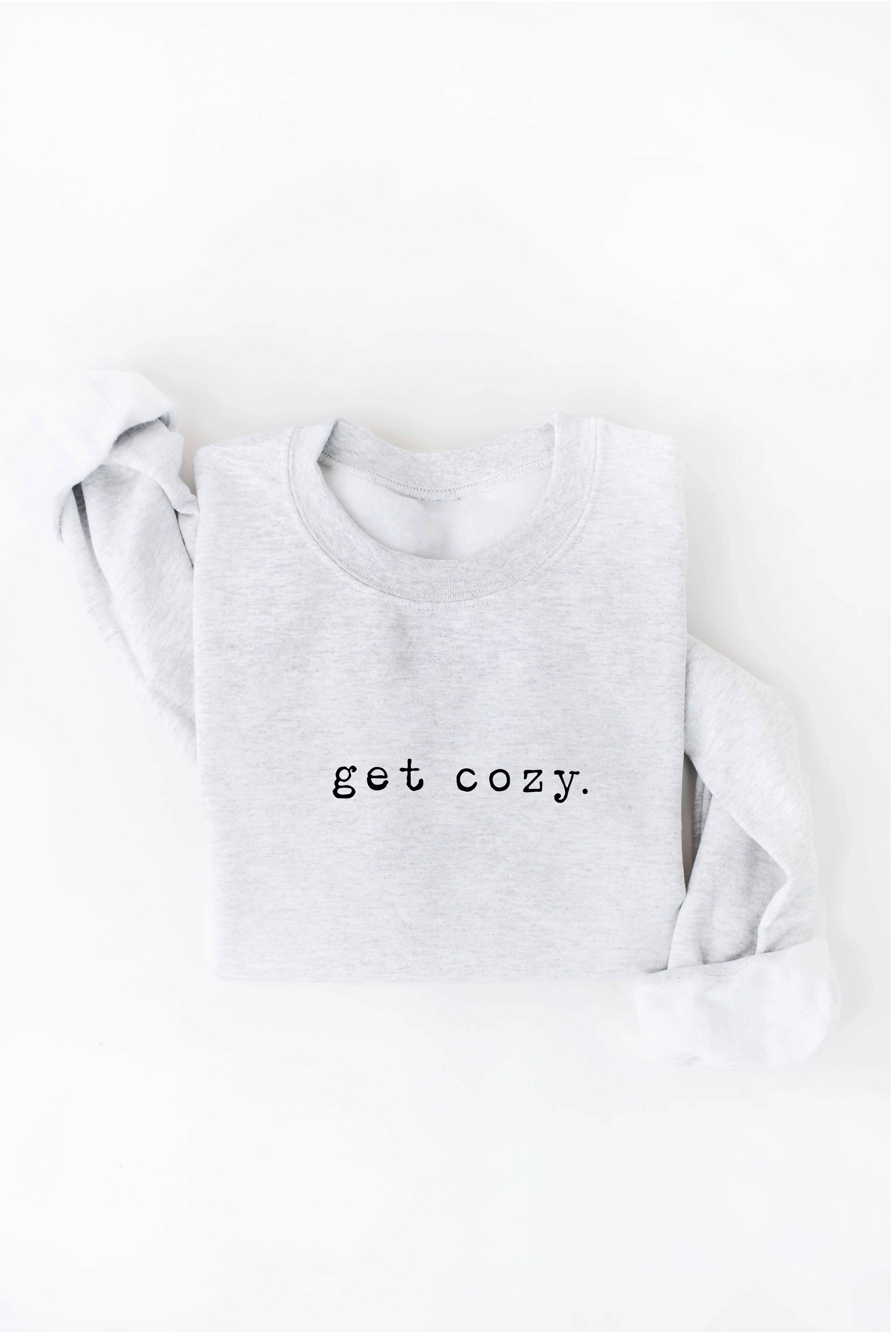 GET COZY Graphic Sweatshirt: MAROON / S