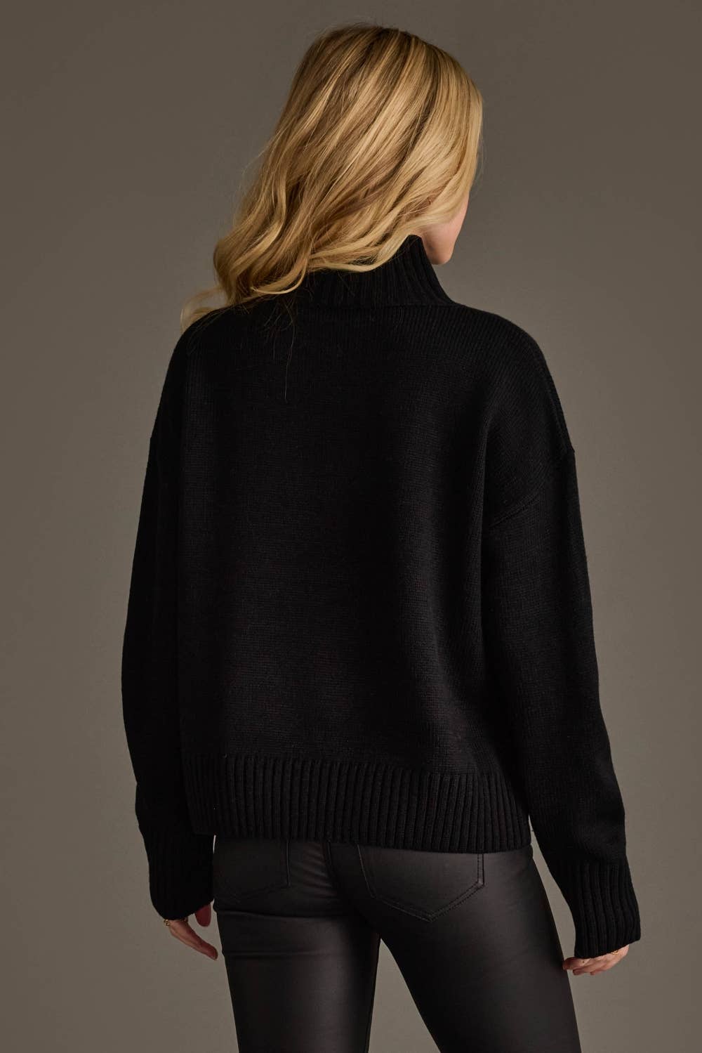 Black & White Ski Mock Neck Sweater