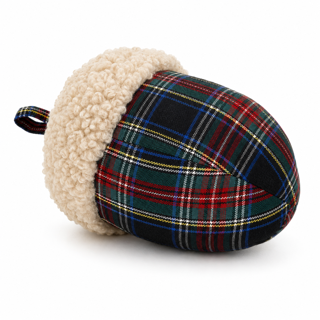 Green Plaid Acorn Filled Throw Pillow - 6"x9"