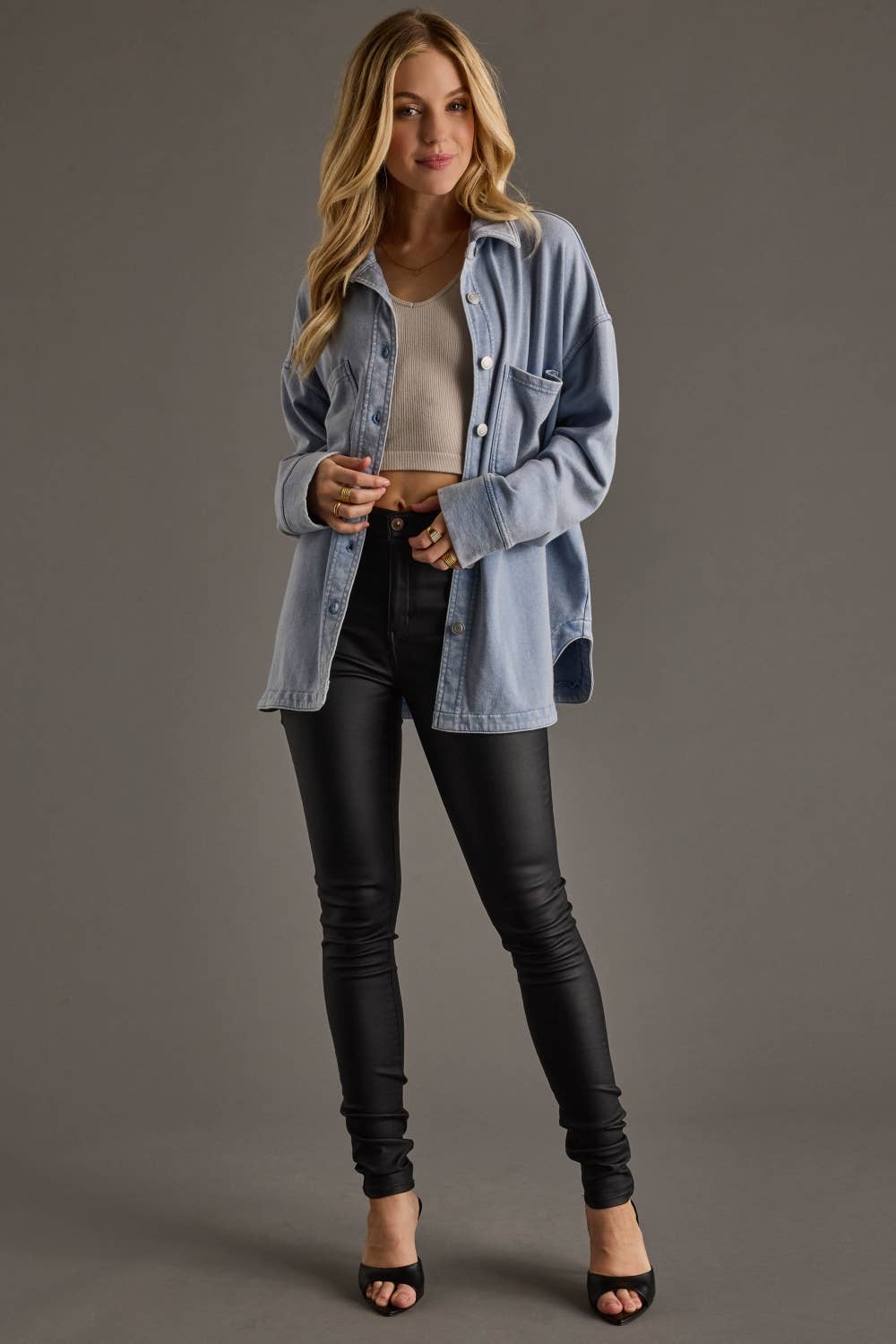 Blue Spruce Soft Button Up