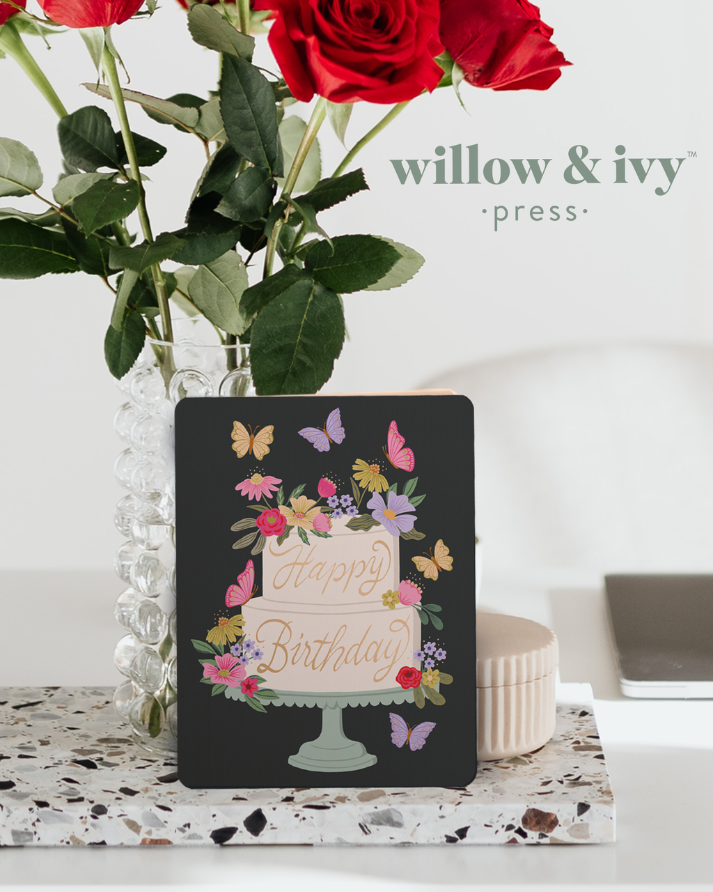 Butterfly Cake Birthday Card