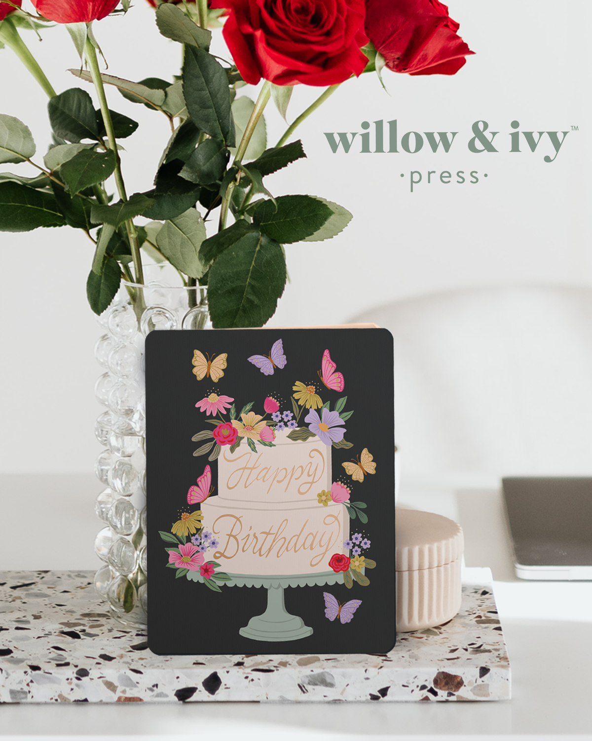 Butterfly Cake Birthday Card