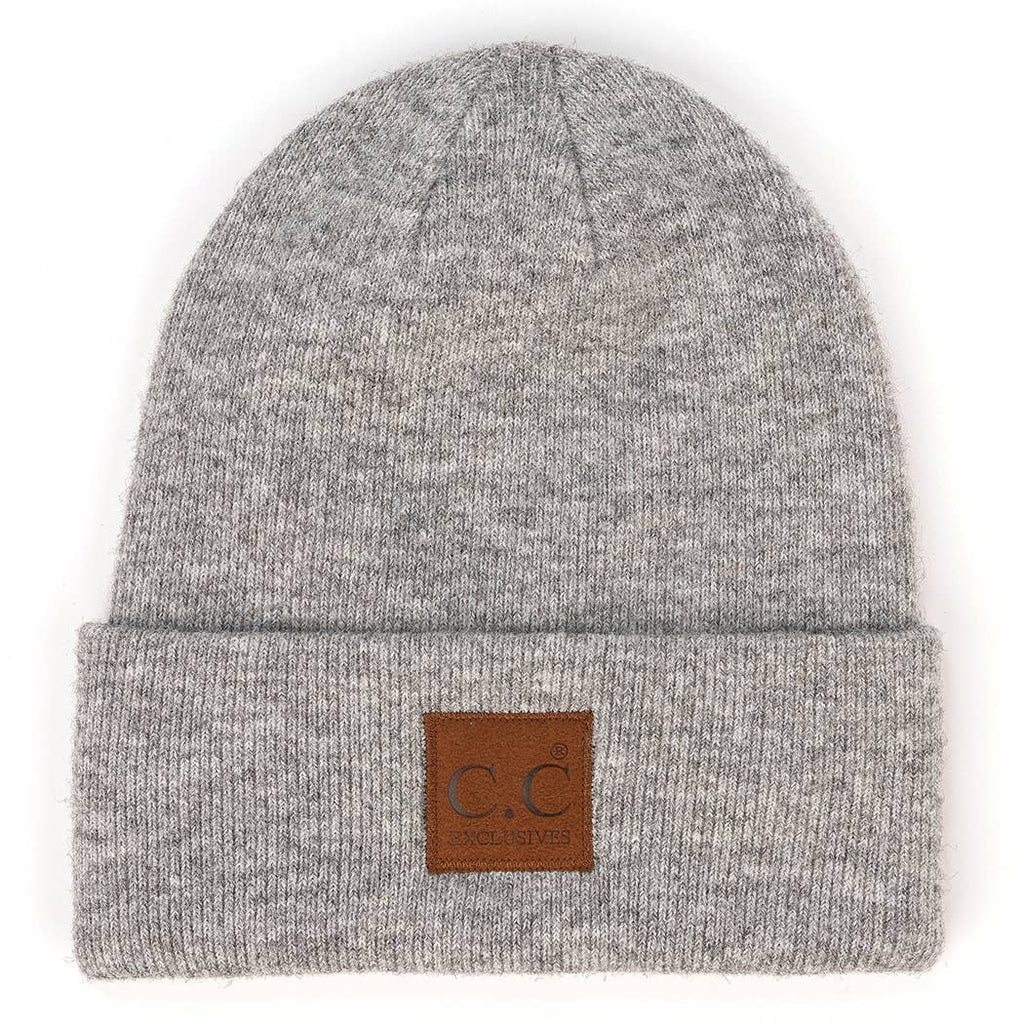 Unisex Heather Knit Classic Beanie Hat