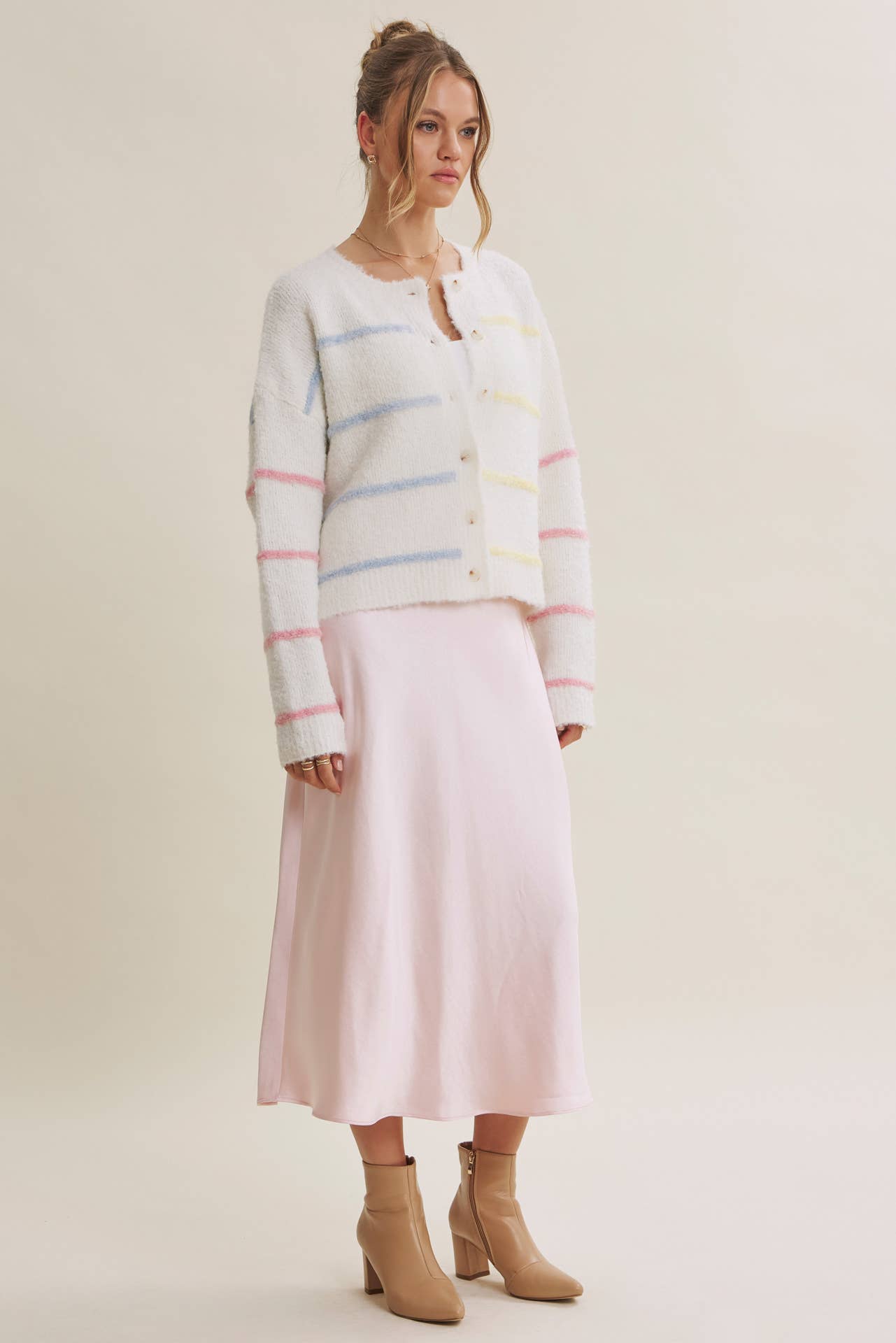 MOONLIT THICK HIGH QUALITY SILKY SATIN BIAS CUT MAXI SKIRT: DUSTY MAUVE / L