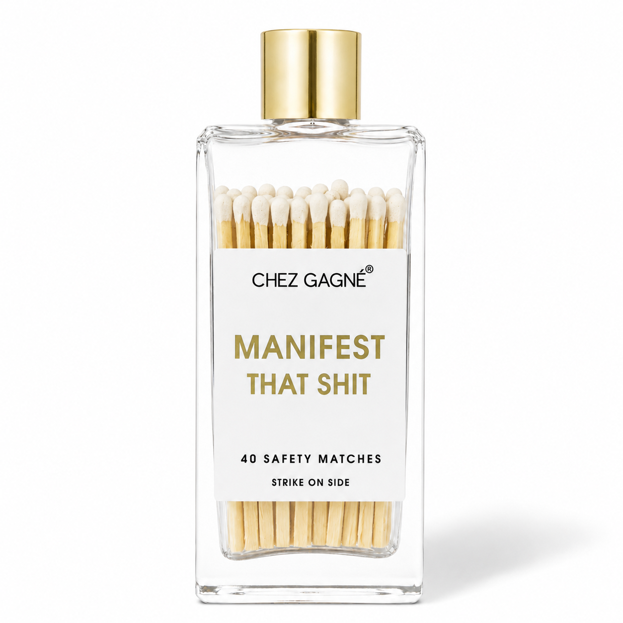 Manifest That Shit - Glass Bottle Matches