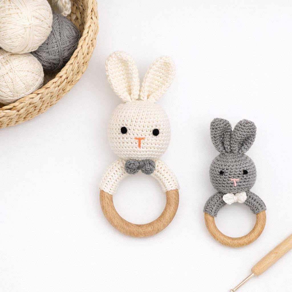 Crochet Bunny Rattle Teether: Foxy rattle