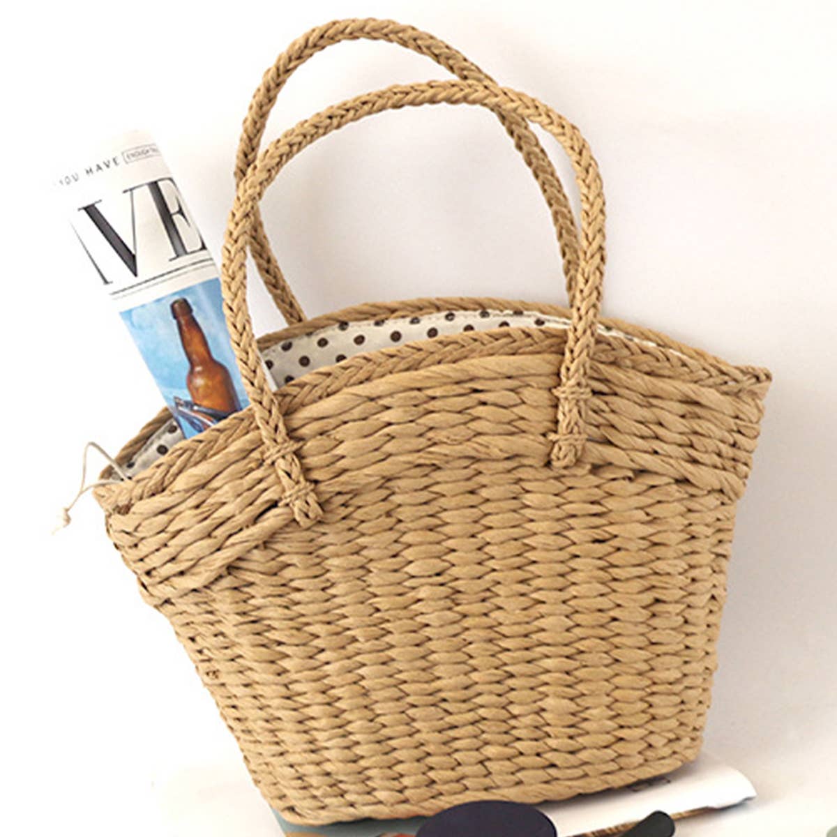SUMMER WOVEN CASUAL STRAW TOTE