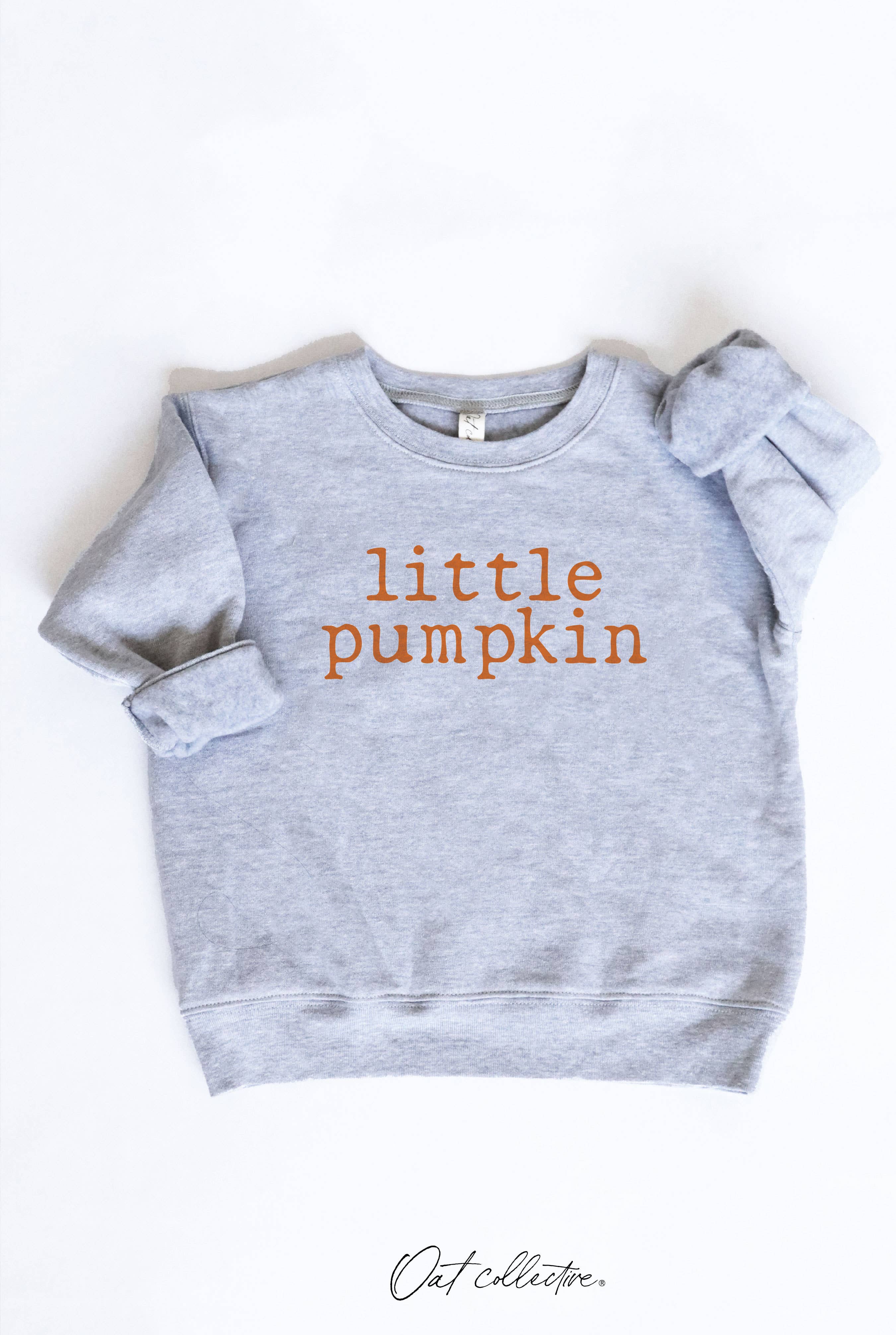 LITTLE PUMPKIN Toddler Graphic Sweatshirt: AUTUMN LEAF / 2T