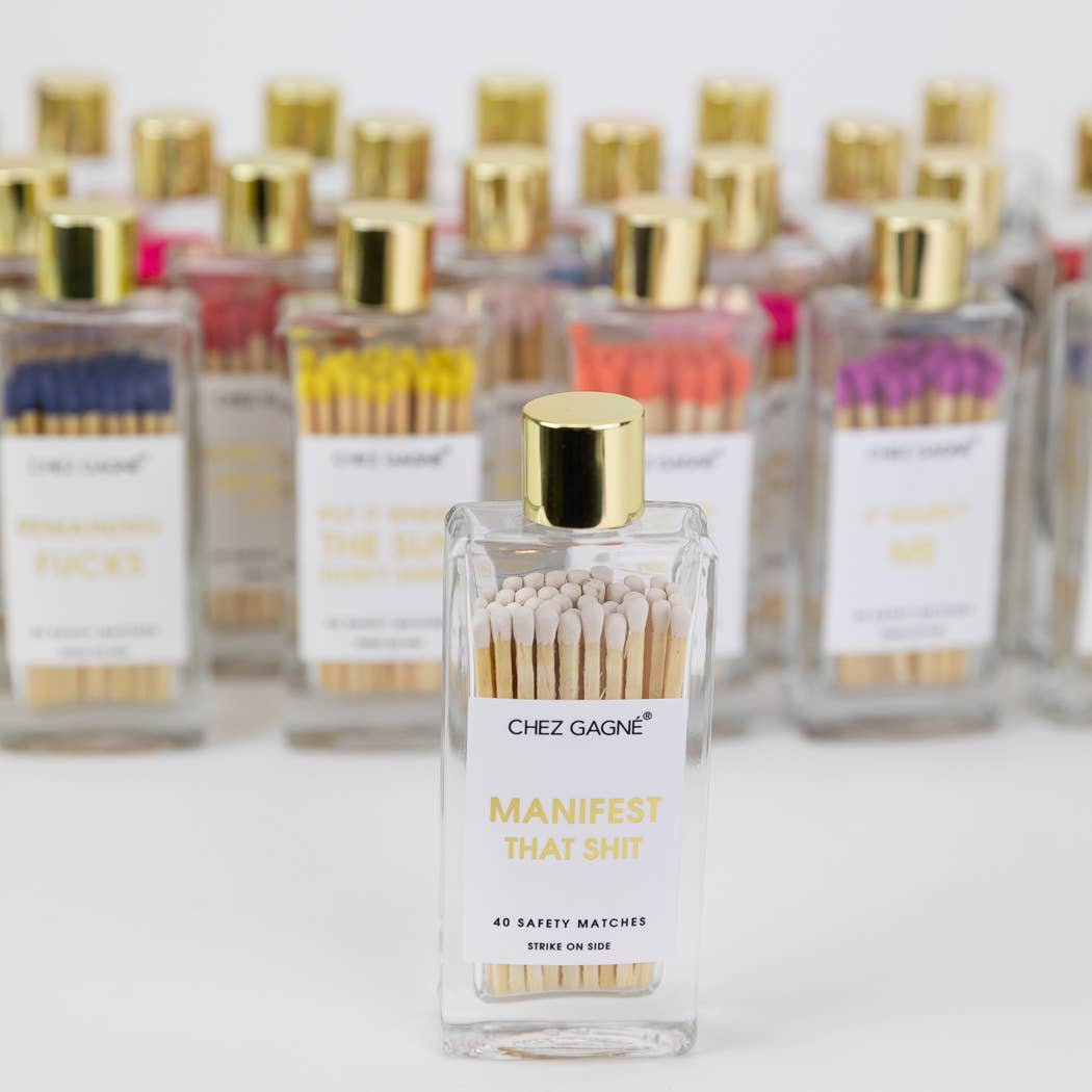 Manifest That Shit - Glass Bottle Matches