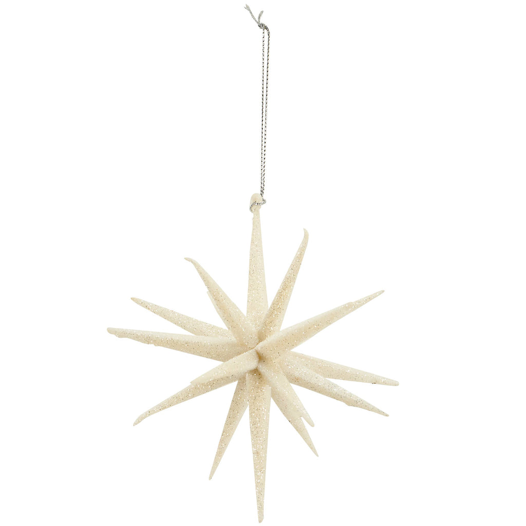 White Starburst Ornament Lg
