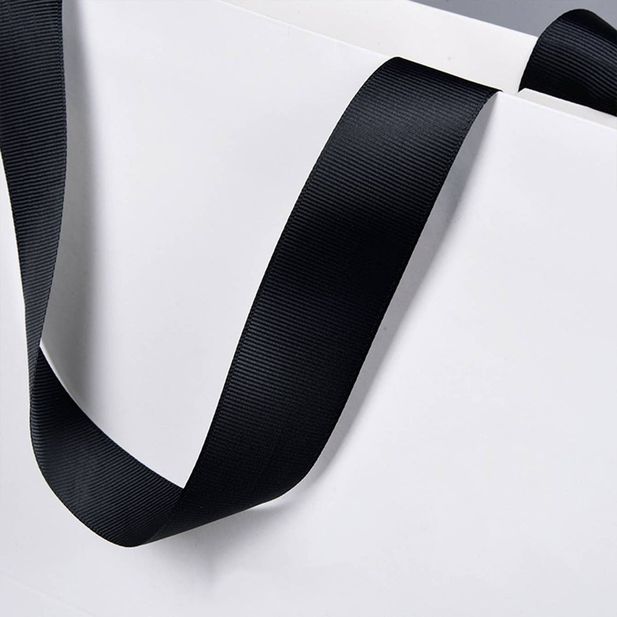 Premium Threaded Rope White Paper Gift Bag w/ free tissue: Large