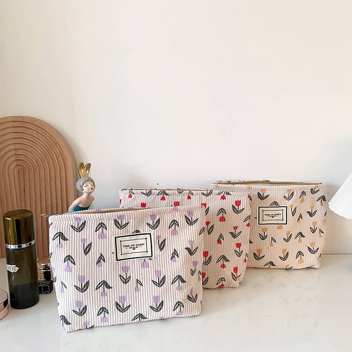 PORTABLE TRAVEL STORAGE BAG MAKEUP BAG_CWAB1223: Orange / (OS) 2