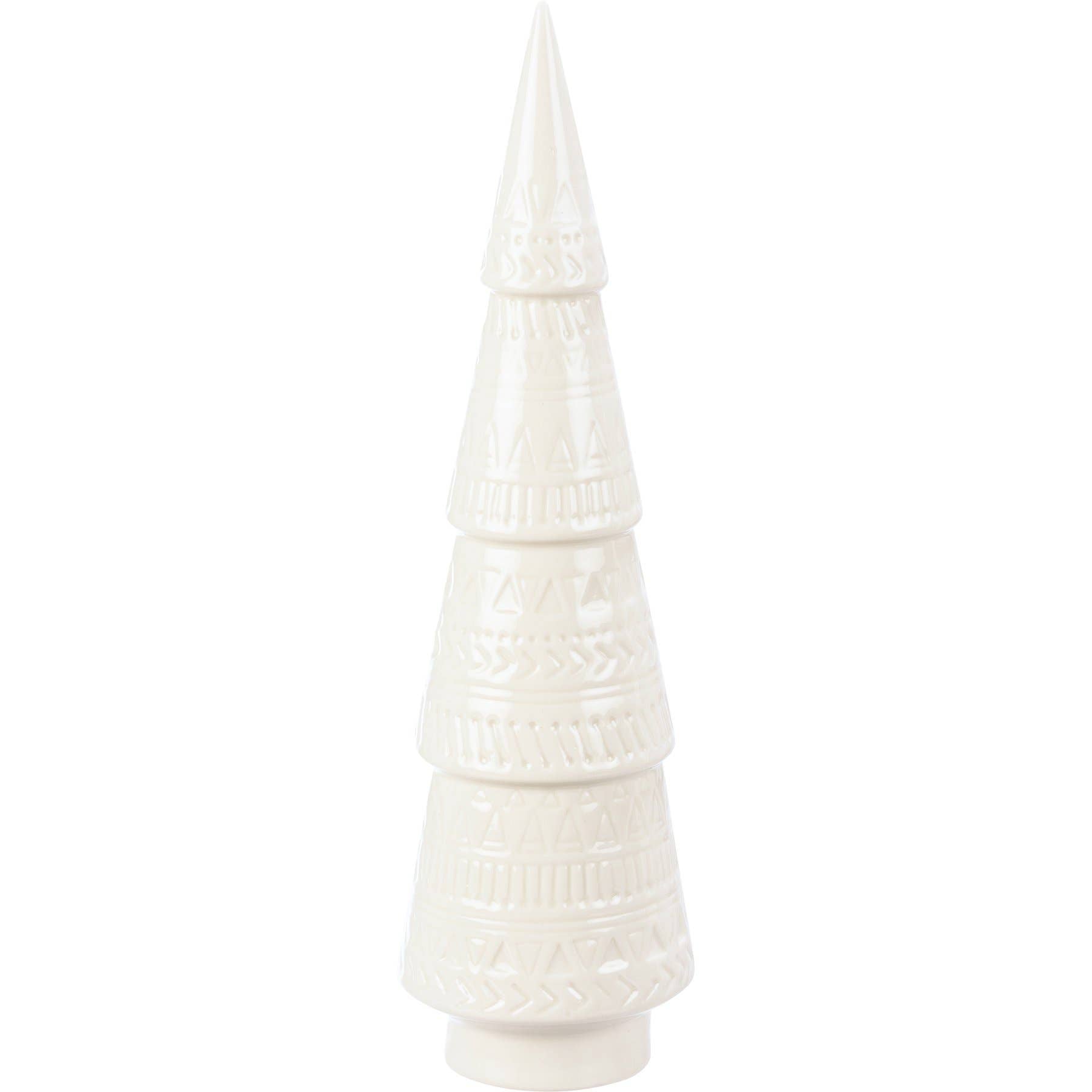 White Ceramic Christmas Tree Set