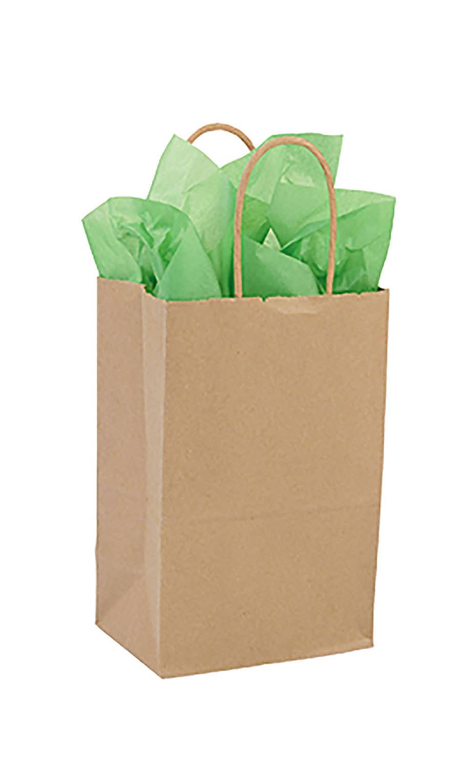 Kraft Paper Shopping Bags: White / Case of 100 / Large