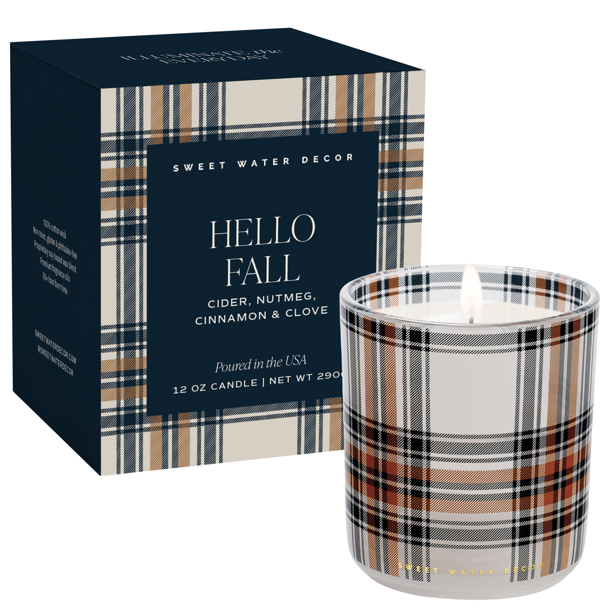 *NEW* Hello Fall 12 oz Boxed Soy Candle - Fall Decor & Gifts