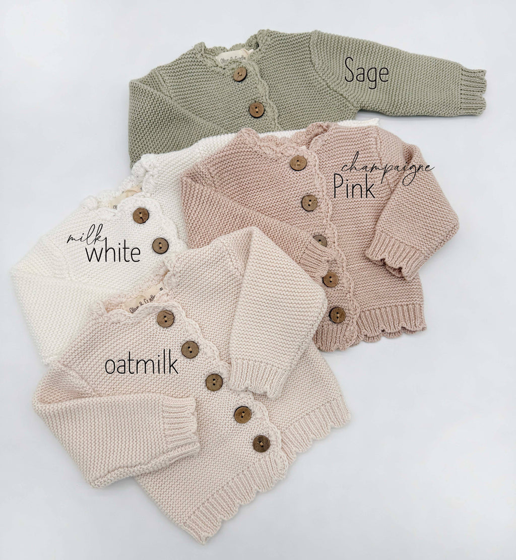 Baby Sophia Sweater: Sage / 6-12m