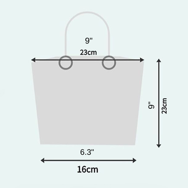 Polka Dot Canvas Tote Bag with Wrapped Handles