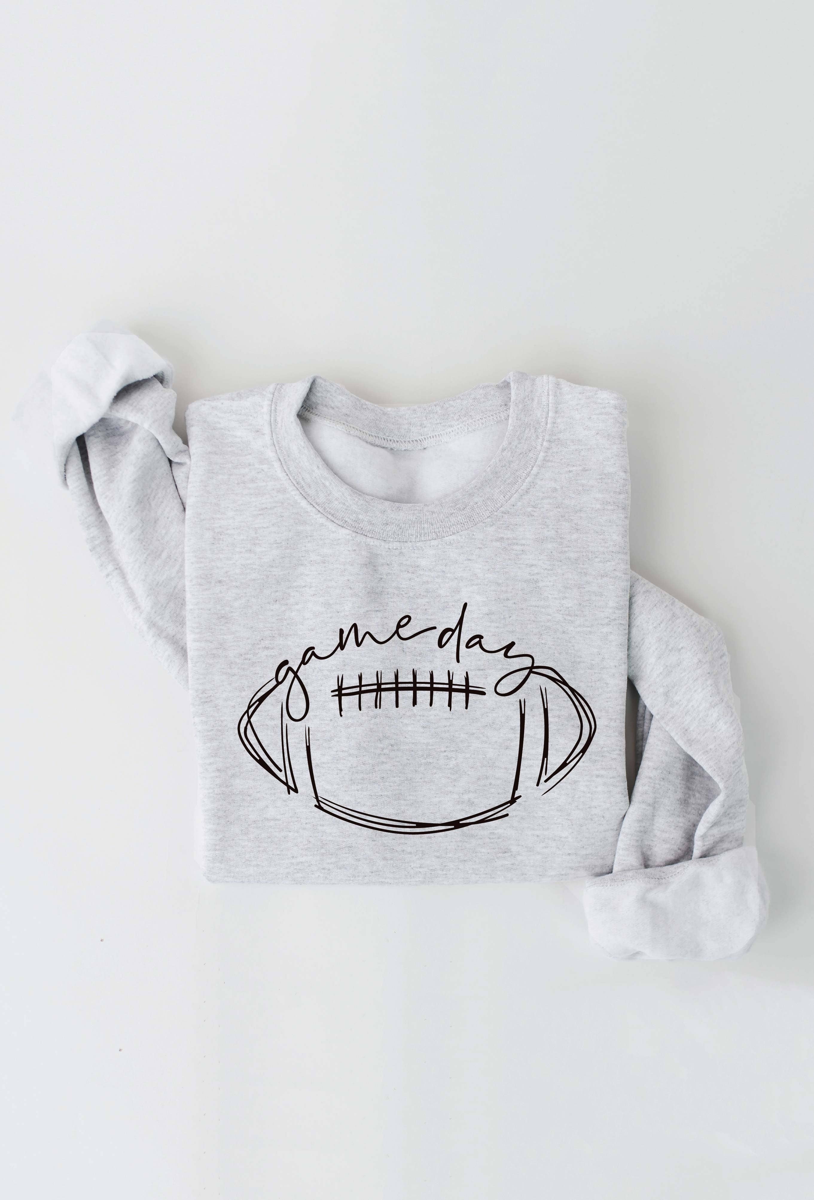 GAME DAY FOOTBALL Graphic Sweatshirt: DARK H. SAGE / XL