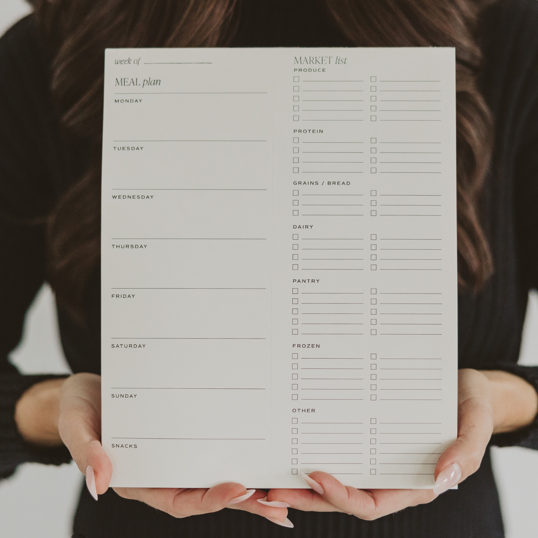 Weekly Meal Plan Notepad - Stationery & Market List